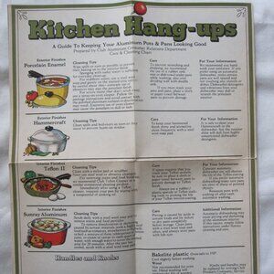 rare 1970's Club Aluminum Pans 9" x 11" Kitchen Hang-Ups mini-Poster- never hung